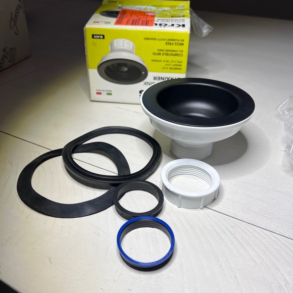 Kraus Other - Kraus PST1-BL-C Kitchen Sink Strainer Assembly Black ABS Plastic Incomplete